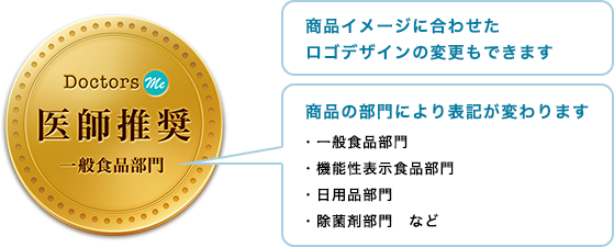 ロゴサンプル：商品イメージに合わせたロゴデザインの変更もできます